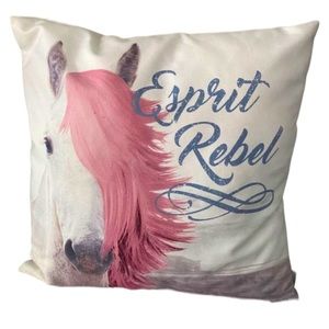 Bouclair Decorative Unicorn printed large throw pillow